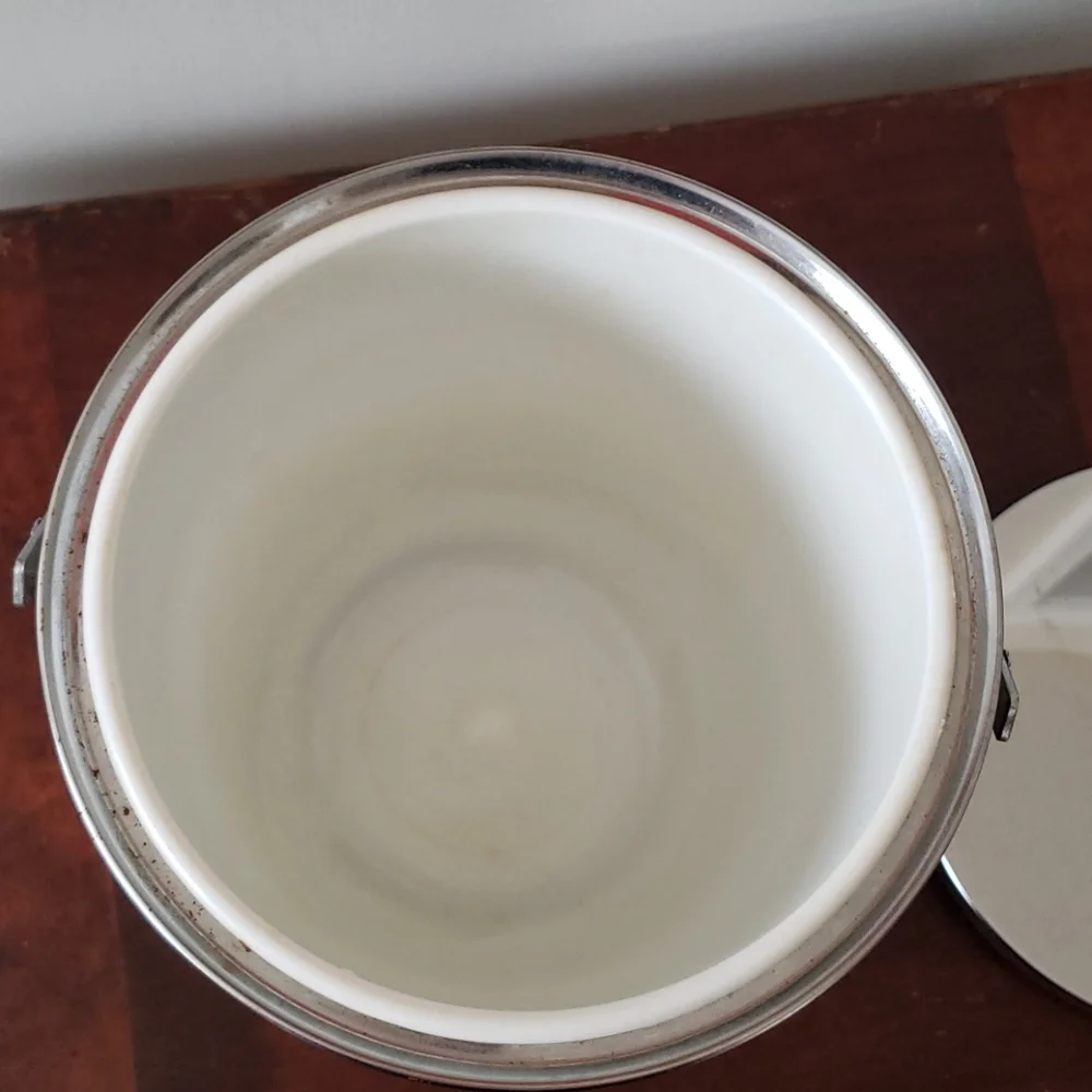 Vintage Kromex Ice Bucket & Vollrath Tongs